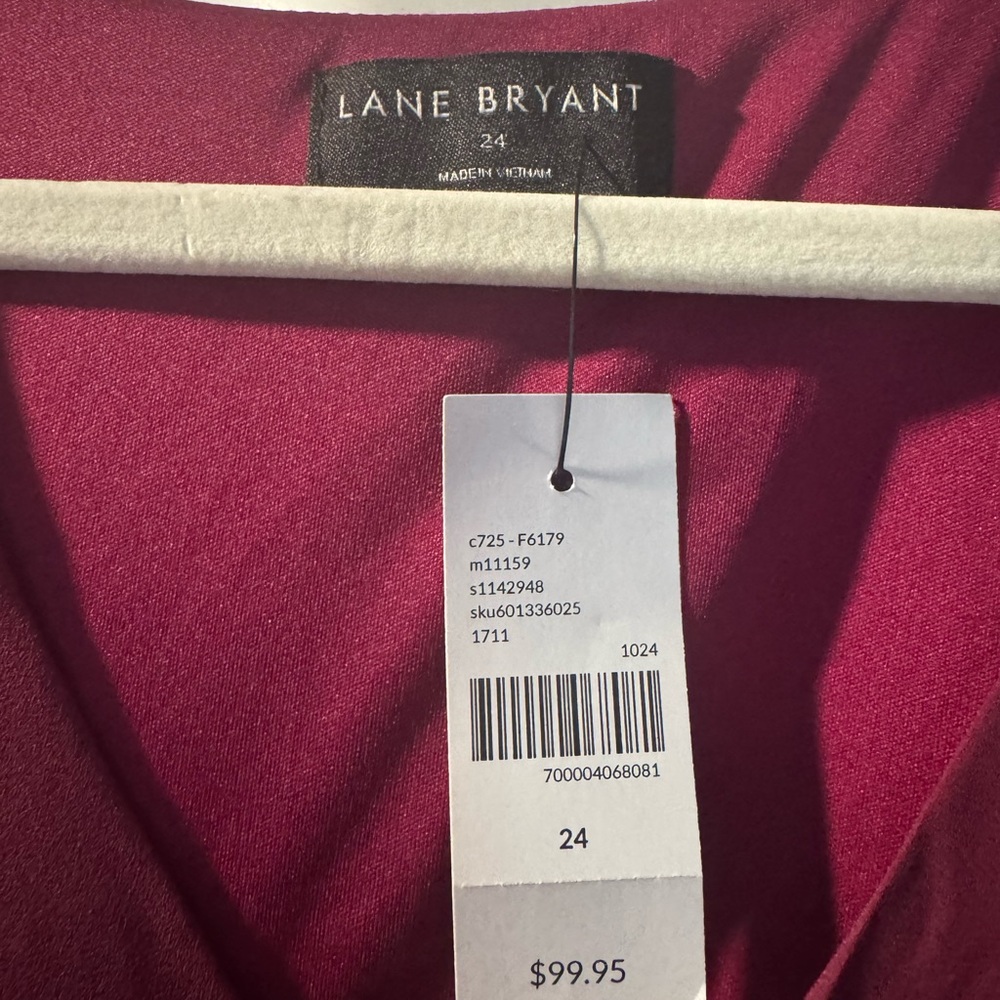 Lane Bryant Plum Long Sleeve Dress - Picture 2 of 2